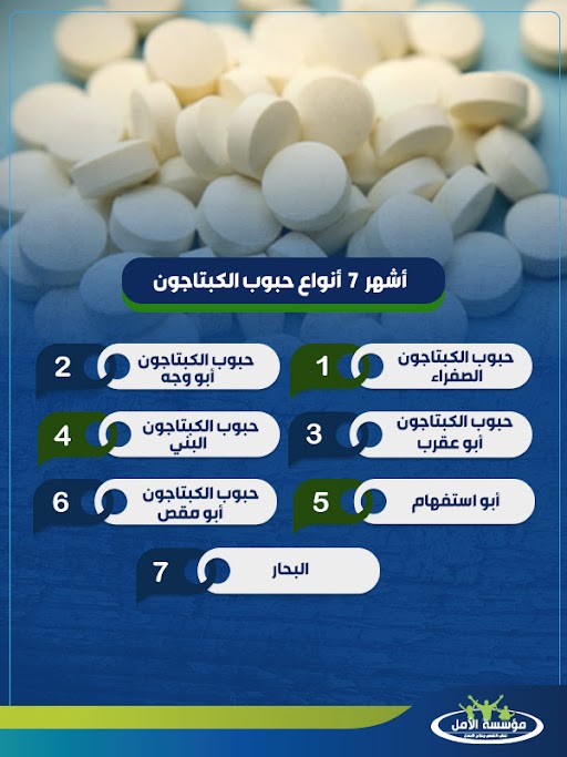 أنواع حبوب الكبتاجون